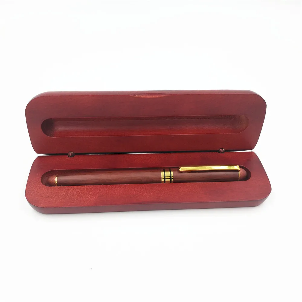 Emoshire Red wood pumping pen red wood pencil case two - piece spot wholesale bulk customization LOGO (15)