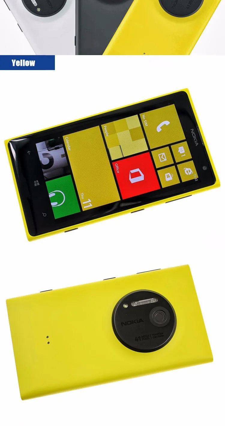 Nokia Lumia 1020 разблокированный 4," сенсорный экран двухъядерный wifi Windows OS Smatphone 41.0MP Camra 1080P 32GB rom мобильный телефон