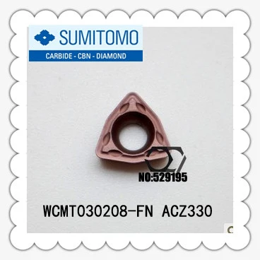 

Sumitomo WCMT030208-FN ACZ330 Carbide Inserts WCMT 030208 Lathe Cutter Tools CNC Turning