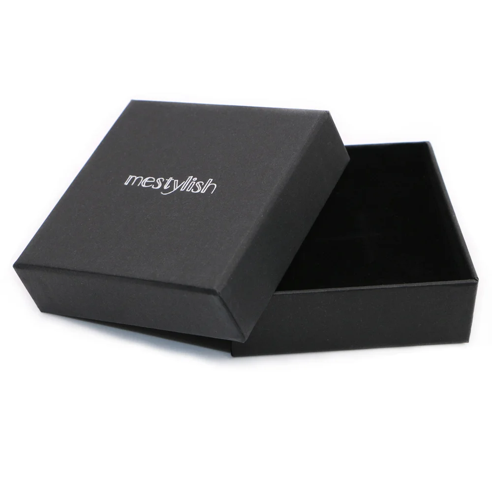 9*9*3cm Mestylish Brand Black Kraft paper jewelry Gift Box fit Bracelet