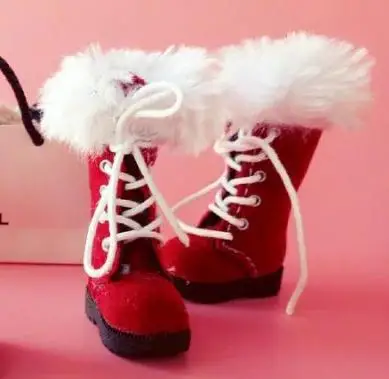 1 пара Мода 1/6 кукла зимние сапоги для Blyth кукла обувь для Барби, Pullip, Licca, кукла azone аксессуары - Цвет: red