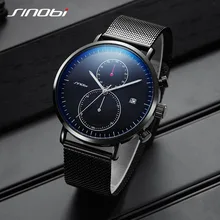 SINOBI New Men Watch Brand Business Watches For Men Ultra Slim Style Wristwatch JAPAN Movement Watch