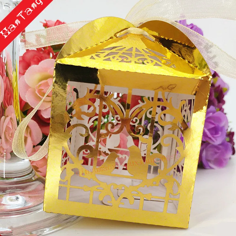 25 шт./лот, Свадебная подарочная коробка, коробки для конфет, для детского душа или дня рождения, для крещения и причастия, пасхальное украшение, 5Z, белый цвет - Цвет: bright gold