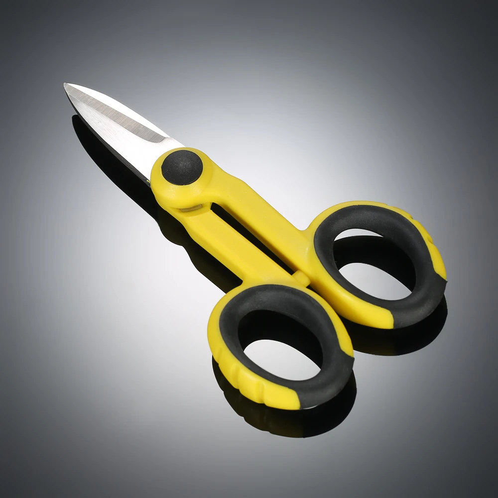 

TU-527 5.7" Multitools Multipurpose Shears Steel Electrician Scissors Shears Cut/Strip Electrical Wire with Wire Cutting Notch