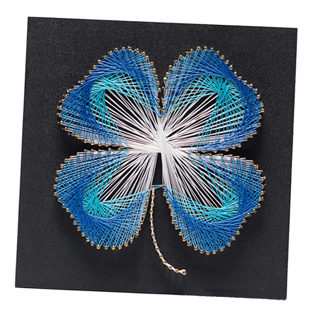 12x12 Inch String Art Lucky Flower Kits Home Decoration DIY Thread Winding Drawing for DIY Kids Beginners Crafts