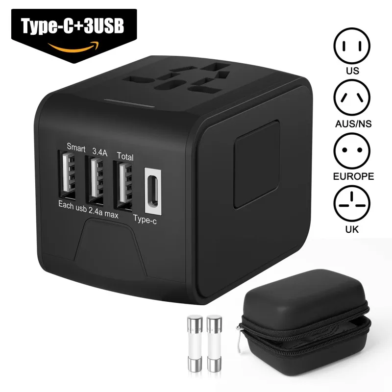 

Smart Power Adapter Wall Charger European Adapter Worldwide AC Outlet Plugs Adepter