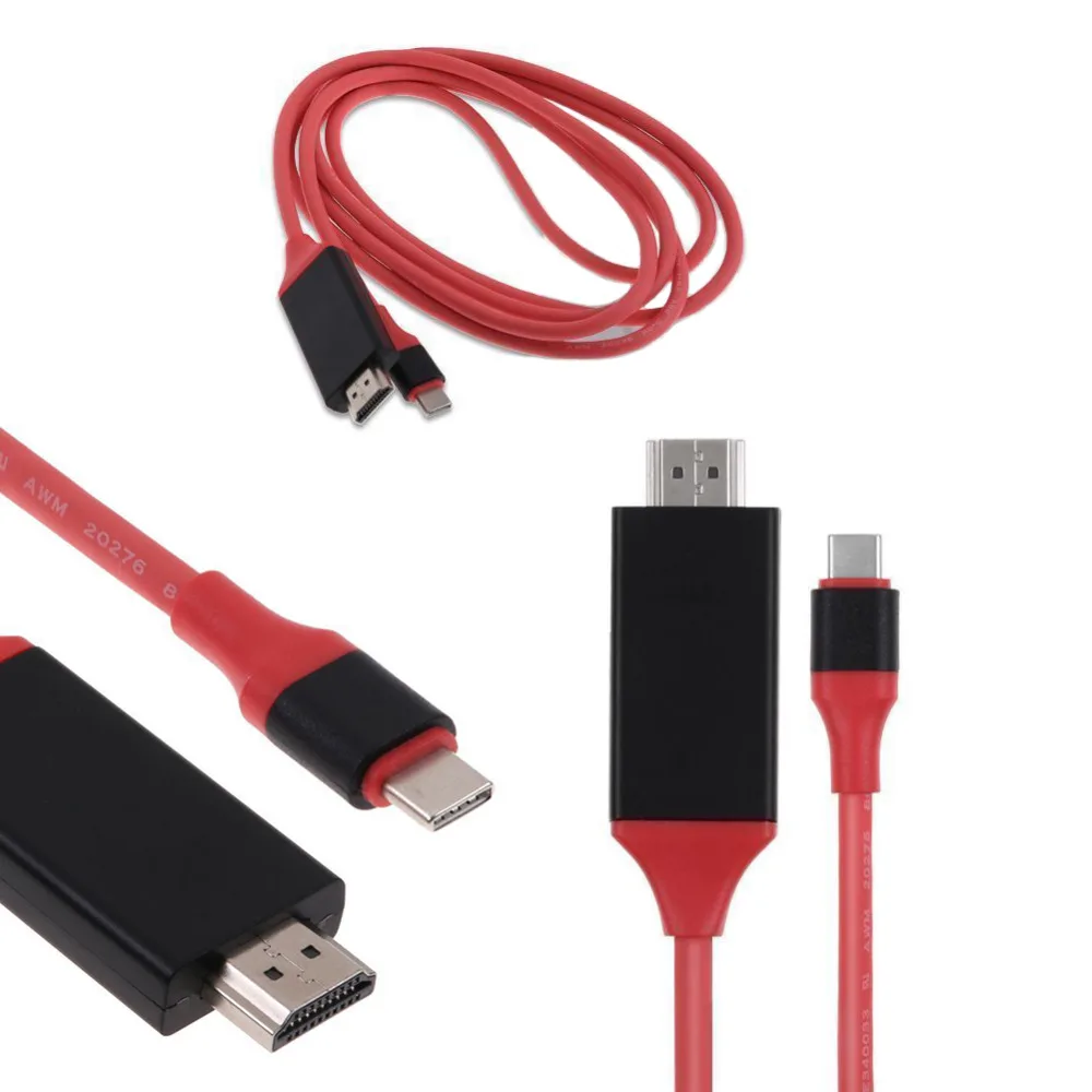 2M type C к HDMI кабель USB 3,1 к HDMI 4K высокоскоростной адаптер Кабели для MacBook Pixel ChromeBook для samsung S8