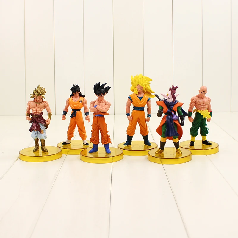 6 шт./лот Dragon Ball Z Super Saiyan плавки Vegeta Goku Gohan Frieza Cell Beerus Gotenks uub Фигурки игрушки Рождественский подарок