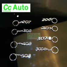 Кольцо для ключей для peugeot автомобильные брелки с логотипом 206 207 301 307 308 408 3008 508 брелок стайлинга автомобилей кольцо для ключей из сплава брелок для ключей