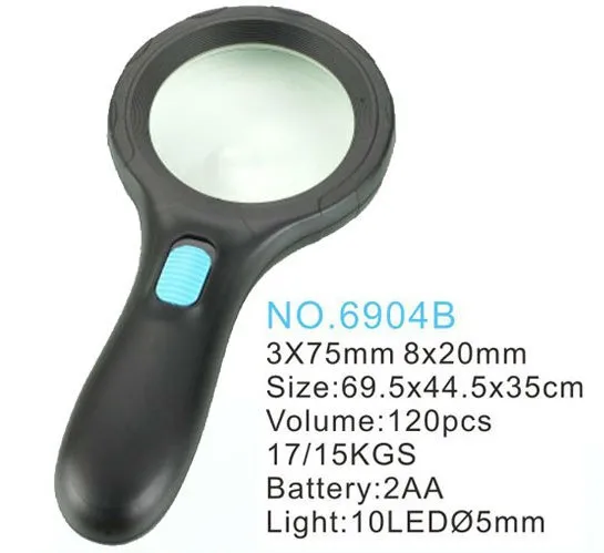 3X 8X портативное увеличительное стекло с 10 светодиодный свет|magnifying glass|glass magnifying