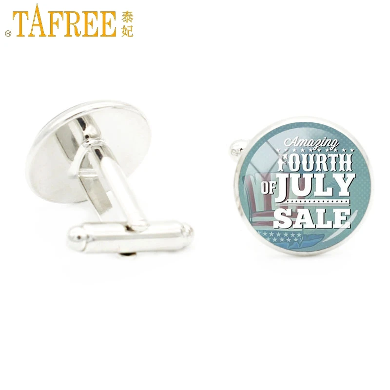 

TAFREE Suit Accessory Cuff Link Amazing Fourth of July Sale Picture Trendy Charming Shirt Cufflink FQ785