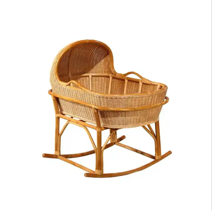 wooden baby rocker cradle