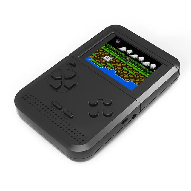 Игровая консоль 8 бит ретро мини карманный портативный игровой плеер встроенный 300 классические игры лучший подарок для ребенка Ностальгический плеер - Цвет: Черный