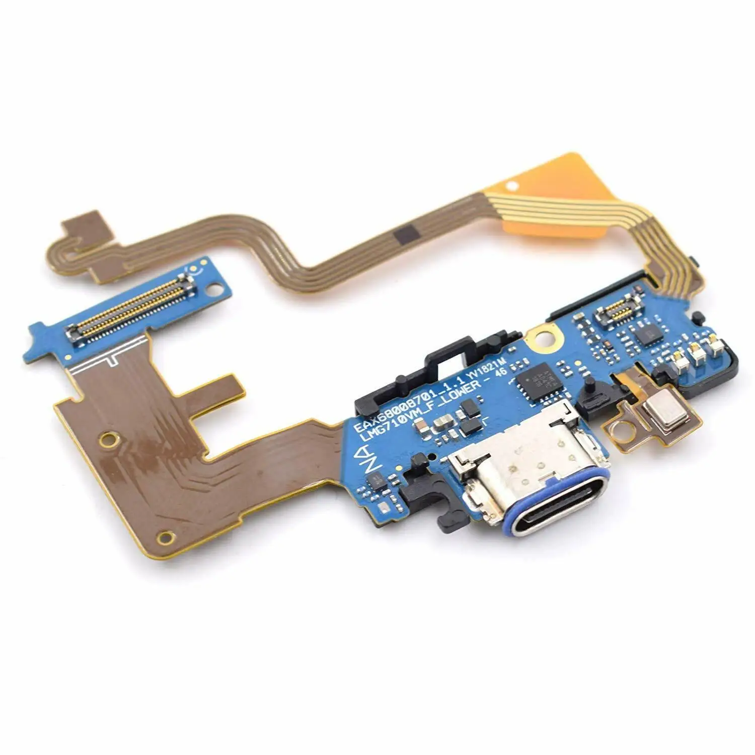 USB Charging Dock Flex Cable For LG G7 Thinq G710 Charger Mic Connector Board Replacement Parts | Мобильные телефоны и
