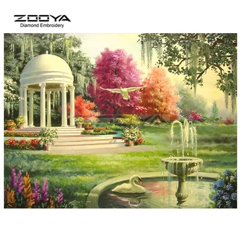 

2019 NEW ! Needlework DIY Full Drill Resin 5D Diamond Painting Cross Stitch Square Diamond Mosaic Craft Embroidery Scenery BJ223