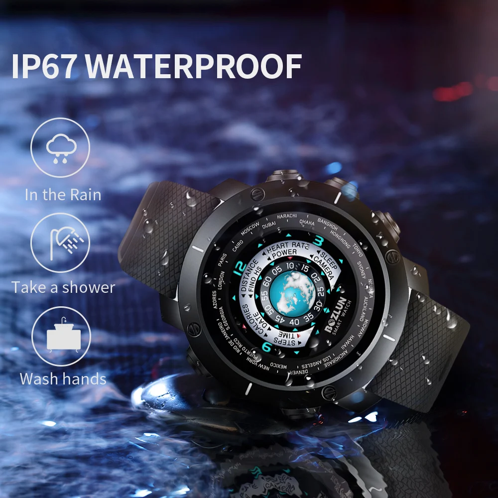  Bozlun New Smart Digital Watch Man HeartRate Calories Remote Camera Waterproof Wristwatch Fashion W - 32949103478