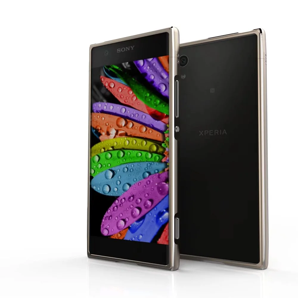 Gold Чехол-бампер для sony Xperia XA1 Plus, Роскошный тонкий металлический чехол с алюминиевой рамкой для sony Xperia XA1 Plus G3412 G3421 G3423 G3416 - Цвет: Gold