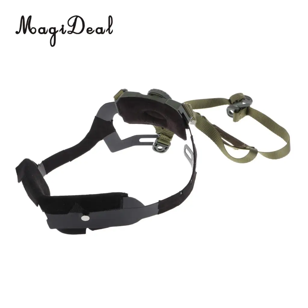 MagiDeal 4 Points Tactical Helmet Chin Strap with Bolts and Screws Lanyard Chin Pad Harness for MICH ACH Helmet