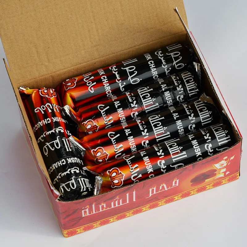

100 Pcs/Box Dia 33MM Natural Shisha Charcoal Quick Lasting Burning For Hookah Water Chicha Narguile Waterpijp Accessories