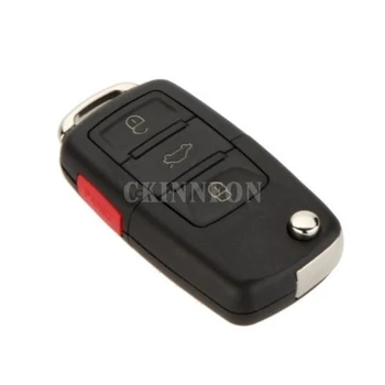 

500Pcs/Lot 3 +1 Buttons New Replacement Car Remote Folding Key Flip Shell Case for VW Jetta Passat B5