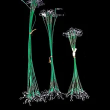 60 шт. зеленый 8 кг/10 кг/12 кг безшовная стальная рыболовная леска лидер свинцовый Поворотный Снасти морской пресноводный инструмент высокого качества