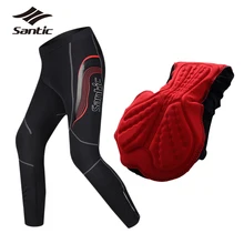Santic штаны для велоспорта мужские длинные весенне-летние Дорожные Брюки для горного велосипеда дышащие противоударные мягкие велосипедные плотные Азиатские размеры XXXL
