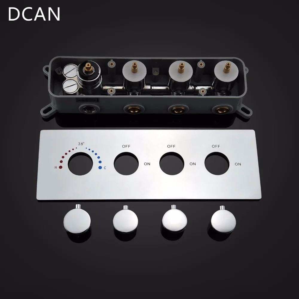 DCAN светодиодный набор для душа 2" водопад контроллера Smart Душ Системы массаж Смесители Для ванны и душа