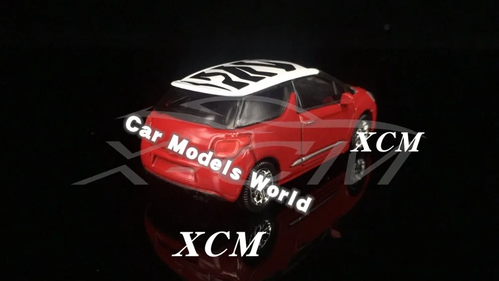 Литая под давлением модель автомобиля для Norev DS3 1:55 (красный/черный/белый) +