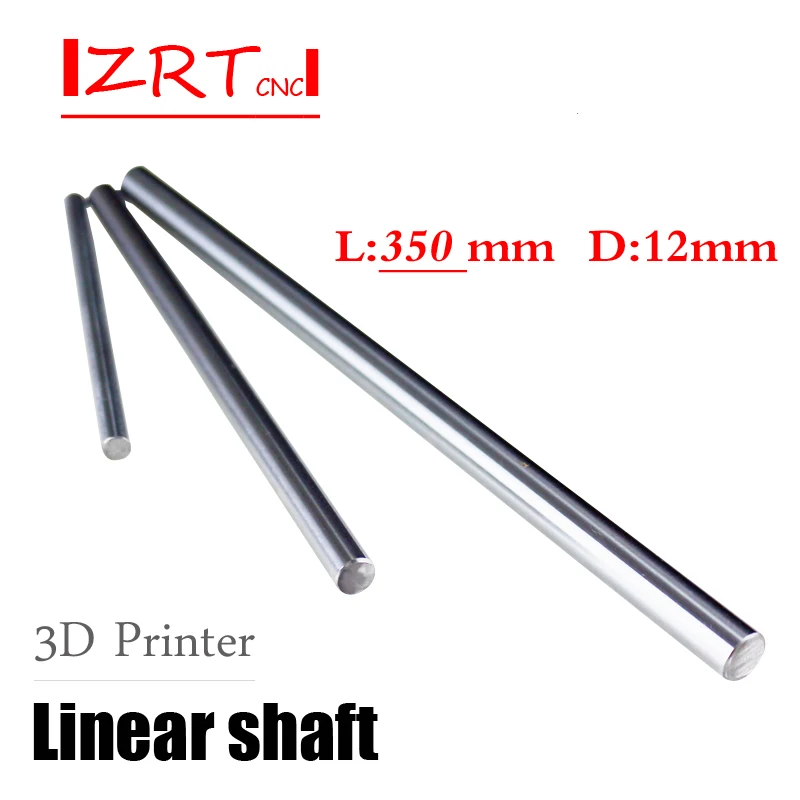 

1pc 12 mm L 350 mm linear shaft chrome plated linear motion guide rail round rod Shaft for cnc robot 3D printer rod shaft WCS12