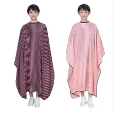 Профессиональная накидка для стрижки волос, большая, для салона, для взрослых, водонепроницаемая, для стрижки волос, в стиле ретро, в полоску, обертывания, Парикмахерская накидка