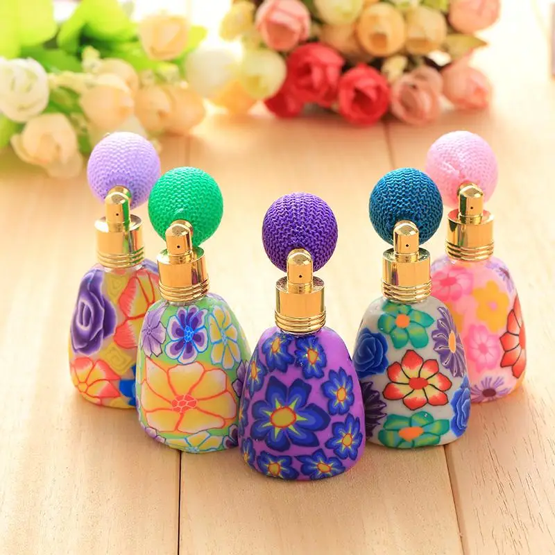 

12ml Fashion Perfume Bottle Atomizer Empty Refillable Scent Devider Vintage Spray Colorful Random Hot Drop Shipping