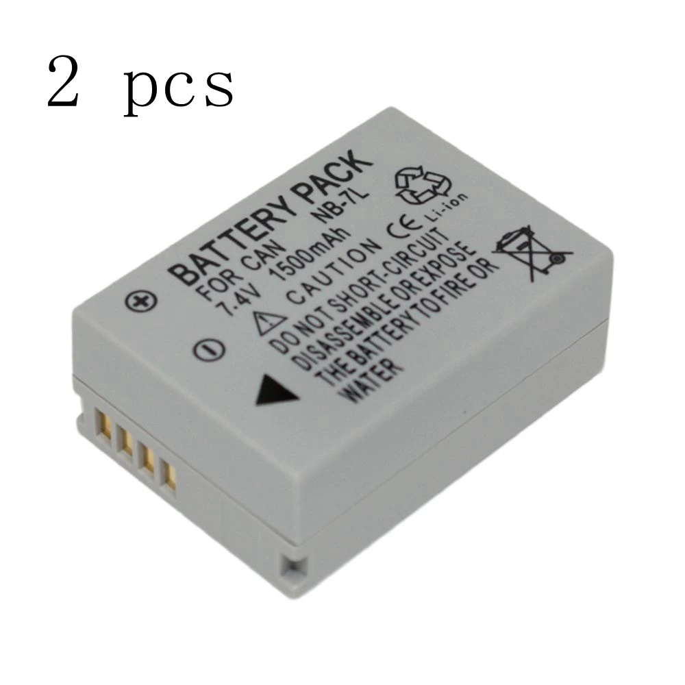 

WHCYonline 2 pieces 1500mAh NB-7L NB 7L NB7L Camera Battery For Canon G10 G11 G12 SX30IS