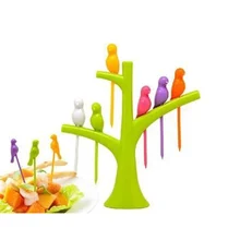 Креативная посуда наборы посуды вилки+ дерево форма фрукты закуски десерт вилки домашняя отделка кухни аксессуары