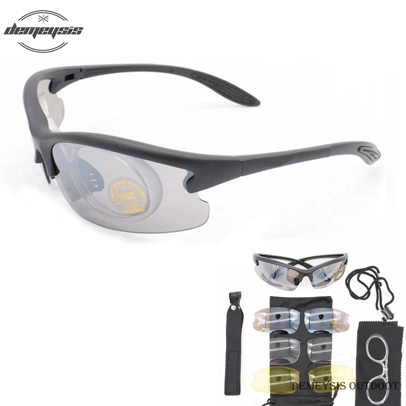 

UV400 Eye Protection Sunglasses Tactical Glasses C3 Outdoor Sports Glasses with myopia frame Sunglasses