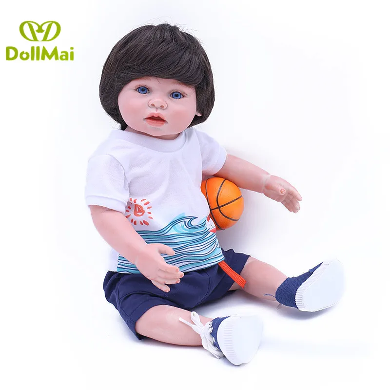 Bebes reborn настоящие Полные Силиконовые куклы Малыши-мальчики 43 см Новорожденный