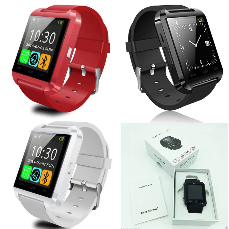 Prix pour 20 pcs U8 smart watch Téléphone Compagnon Bluetooth montre cadeau De Noël MTK6260 pas altimater 3 couleurs avec la boîte de détail DHL livraison gratuite Prix pour 20 pcs U8 smart watch Téléphone Compagnon Bluetooth montre cadeau De Noël MTK6260 pas altimater 3 couleurs avec la boîte de détail DHL livraison gratuite