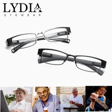 Брендовые дизайнерские Классические Дешевые Прямоугольные мужские и женские очки для чтения, Черные Серые оправы из нержавеющей стали, очки для мужчин L502CJ