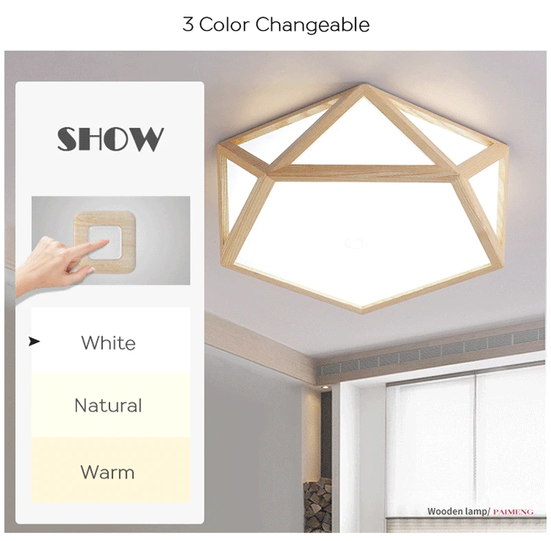 wood ceiling lamp 2