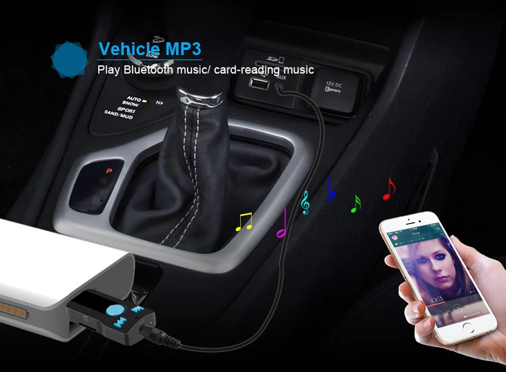 Wireless-Bluetooth-Car-Kit-USB-AUX-Audio Bluetooth-Receiver-10