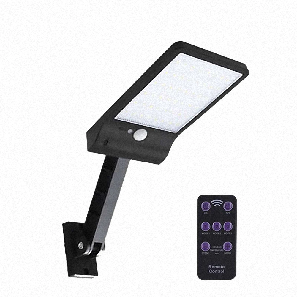 

Newest 500 LM 48 LED Solar Power Street Light PIR Motion Sensor wall Lamp Outdoor Waterproof remote control rotate bracket ip65
