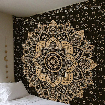 

Mandala tapestry macrame wall tapestry Wall Hanging Bohemian Beach Mat Polyester Thin Blanket Yoga Shawl Mat Blanket