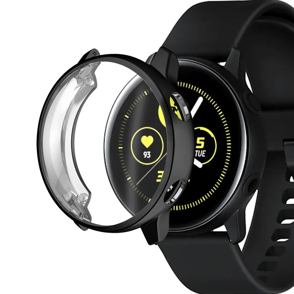 Мягкий защитный чехол для samsung Galaxy Watch Active SM-R500 тонкий TPU полная защита Корпус рамка аксессуары для бампера