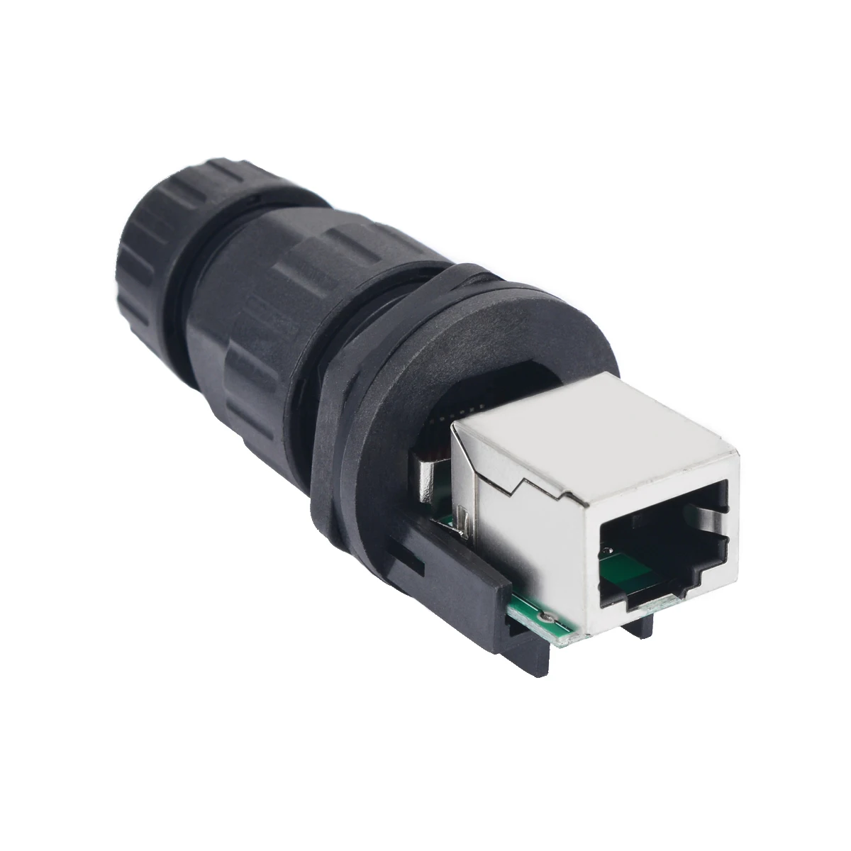 1pc RJ45 Interface IP68 Network Waterproof Connector Durable Pluggable Transposon Connectors 10mm Hole 8 Core For Outdoor AP Box