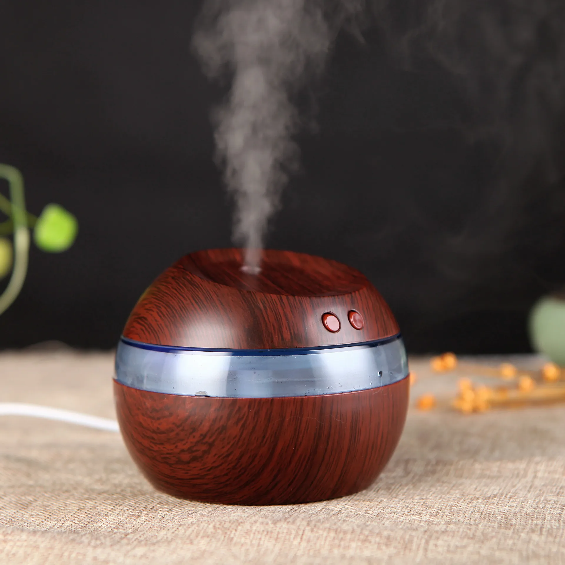 Wood Wooden font b Humidifier b font USB Ultrasonic LED font b Car b font Home