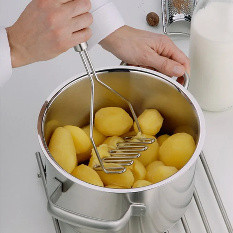 

Stainless Steel Cooking Tool Potato Masher with handle Kitchen Vegetable Masher