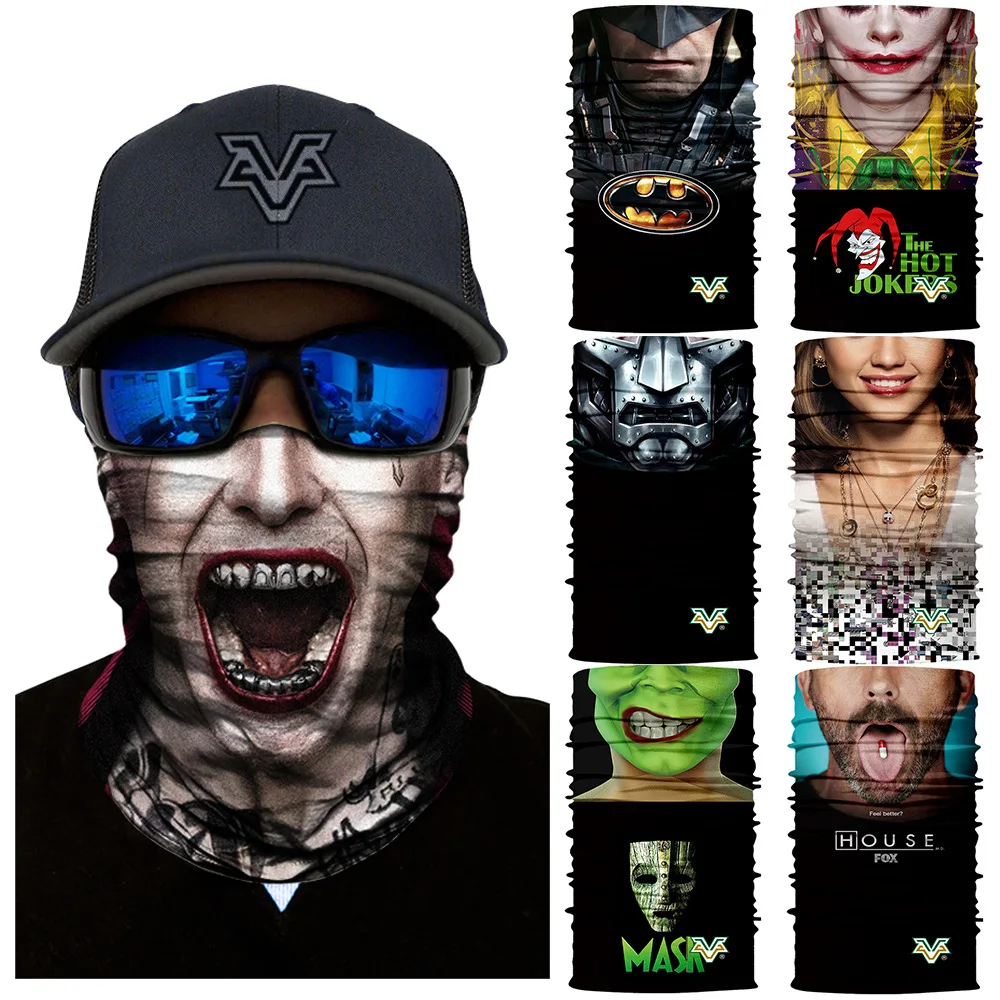 

3D Marvel Scarf The Avengers Cycling Seamless Bandana Batman Face mask Cosplay Motorcycle Headband Magic Bandana Christmas Gifts