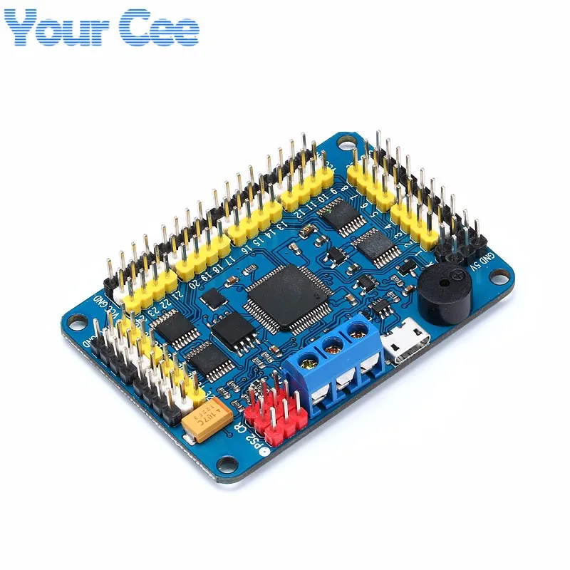 Новая версия 32 канала Robot серво Управление Board Servo Мотор Управление; PS2 Беспроводной Управление USB/UART режим подключения