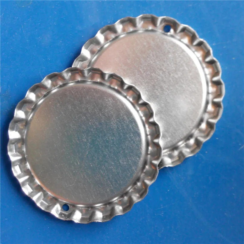 100PCS Chrome Flatten Bottle Caps for jewelry Pendant