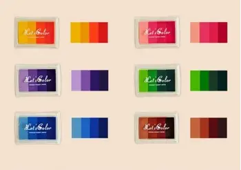 

DHL Free shipping1200pcs ink pad color gradual change inkpad for stamp