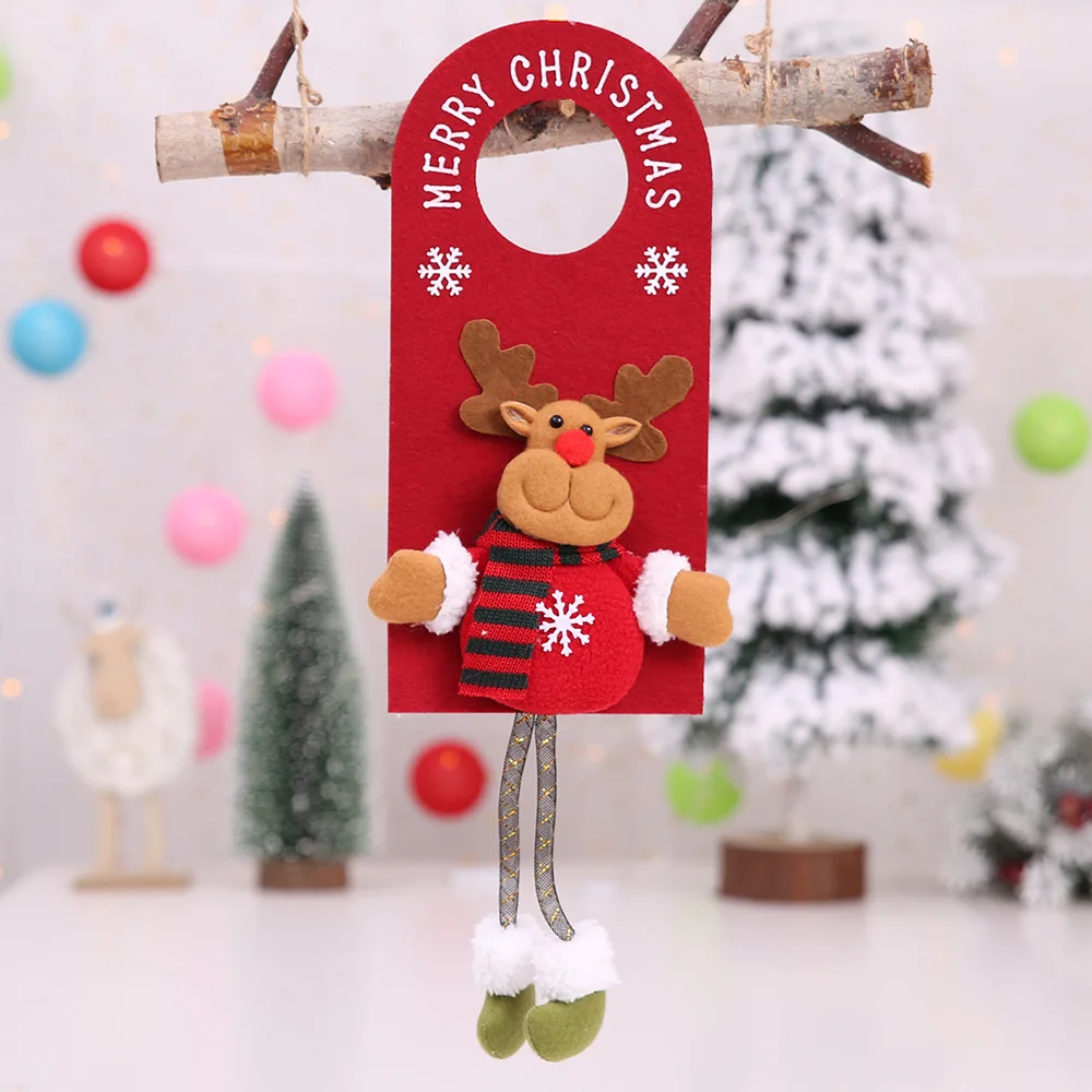 Креативная подвеска на дверь Рождественская украшения Рождественские украшения для дома Счастливого Рождества Санта Клауса снеговика лося двери декор